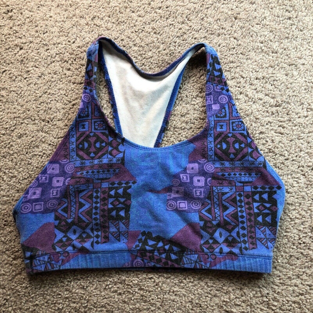 Vintage 80s Schatzi-Rok Dance Aerobics Workout Athletic Bra Sport Bra